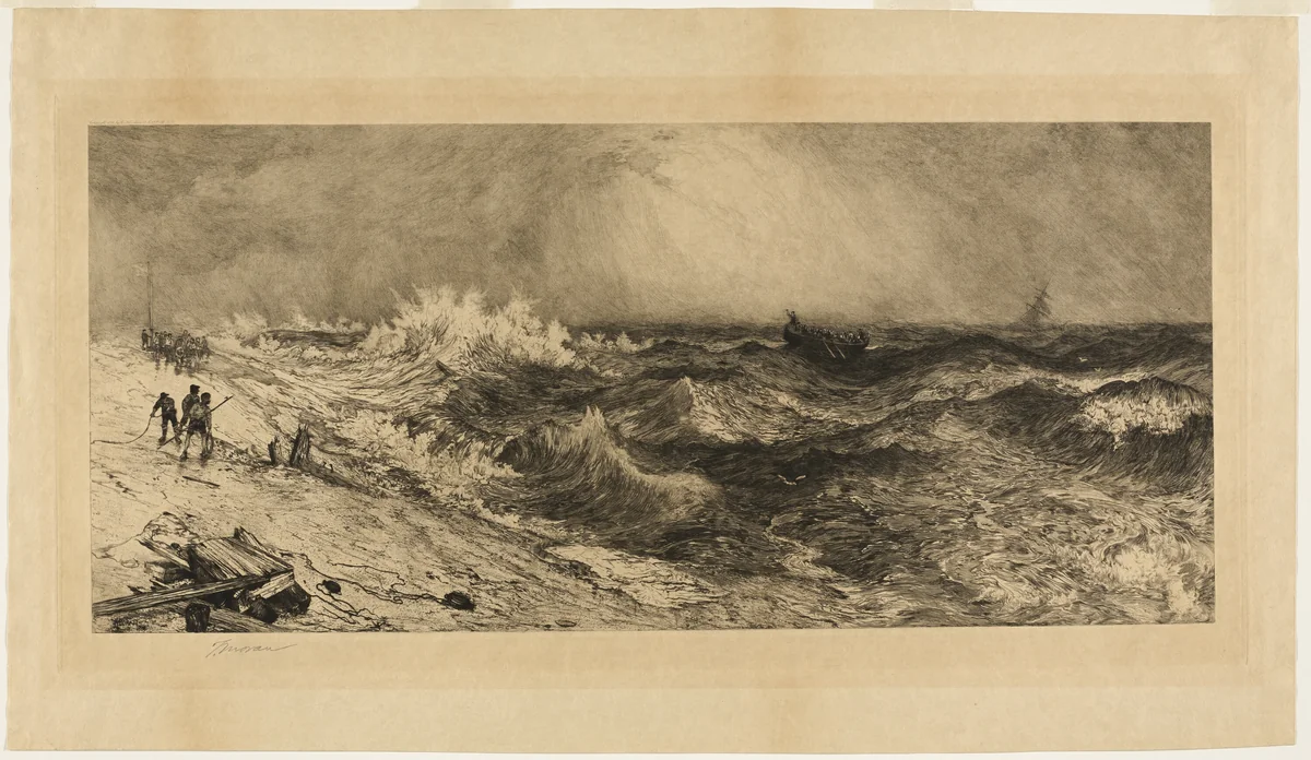 The Resounding Sea by Thomas Moran, print, 1886