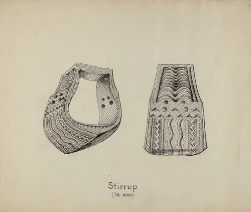 Wooden Stirrup by Gerald Transpota, index of american design, 1936