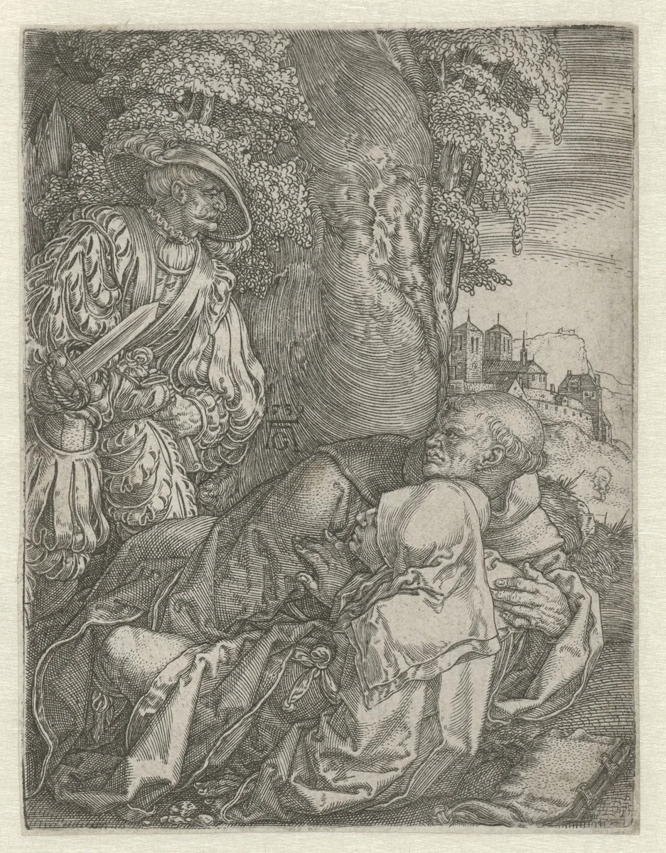 De monnik en de non by Unknown, print, 1530