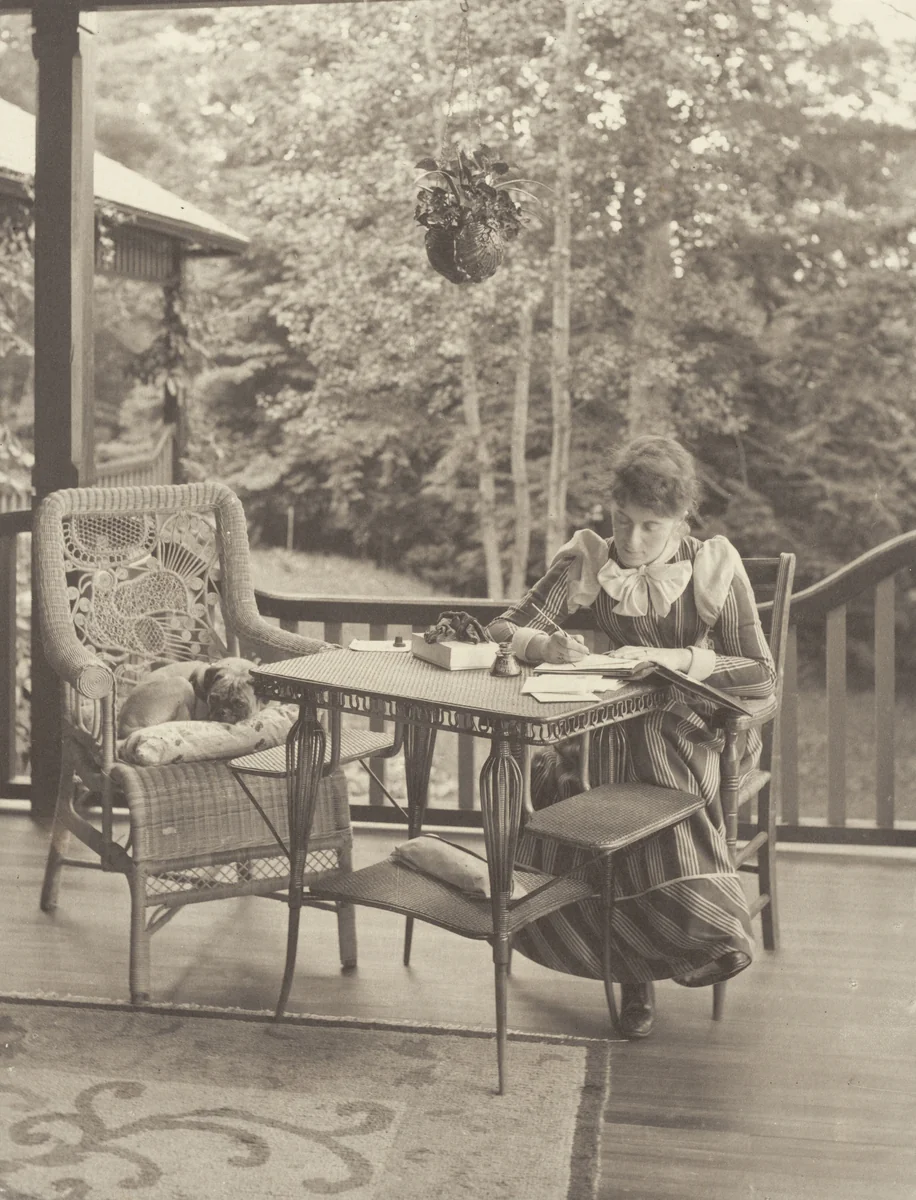 On the Porch, Oaklawn, Lake George by Alfred Stieglitz, photograph, 1893