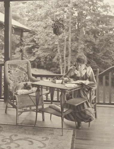 On the Porch, Oaklawn, Lake George by Alfred Stieglitz, photograph, 1893