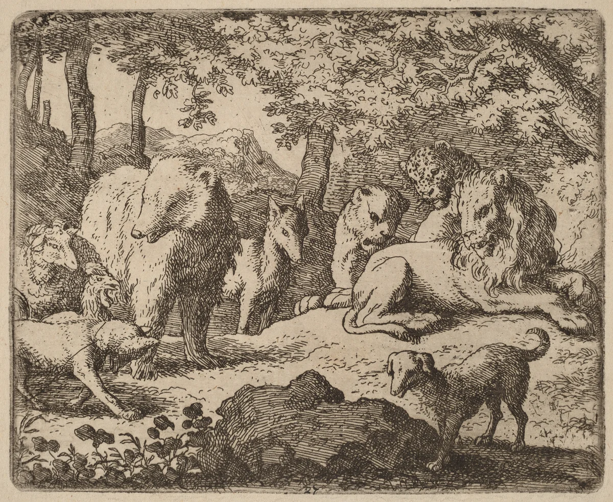 Reynard is Released to Tell His Story by Allart van Everdingen, print, 1645-1656