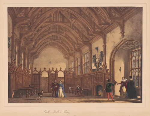 Hall, Milton Abbey by Joseph Nash, print, 1849