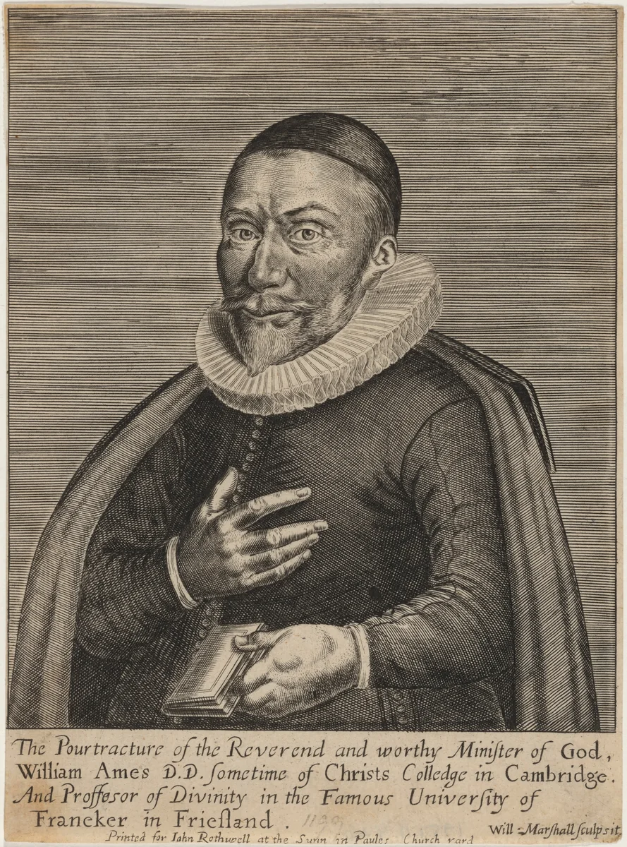 William Ames by William Marshall, print, 1633