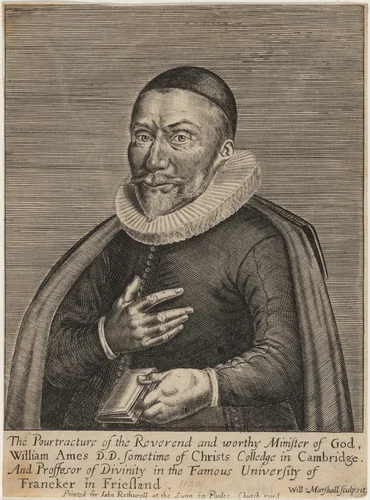 William Ames by William Marshall, print, 1633
