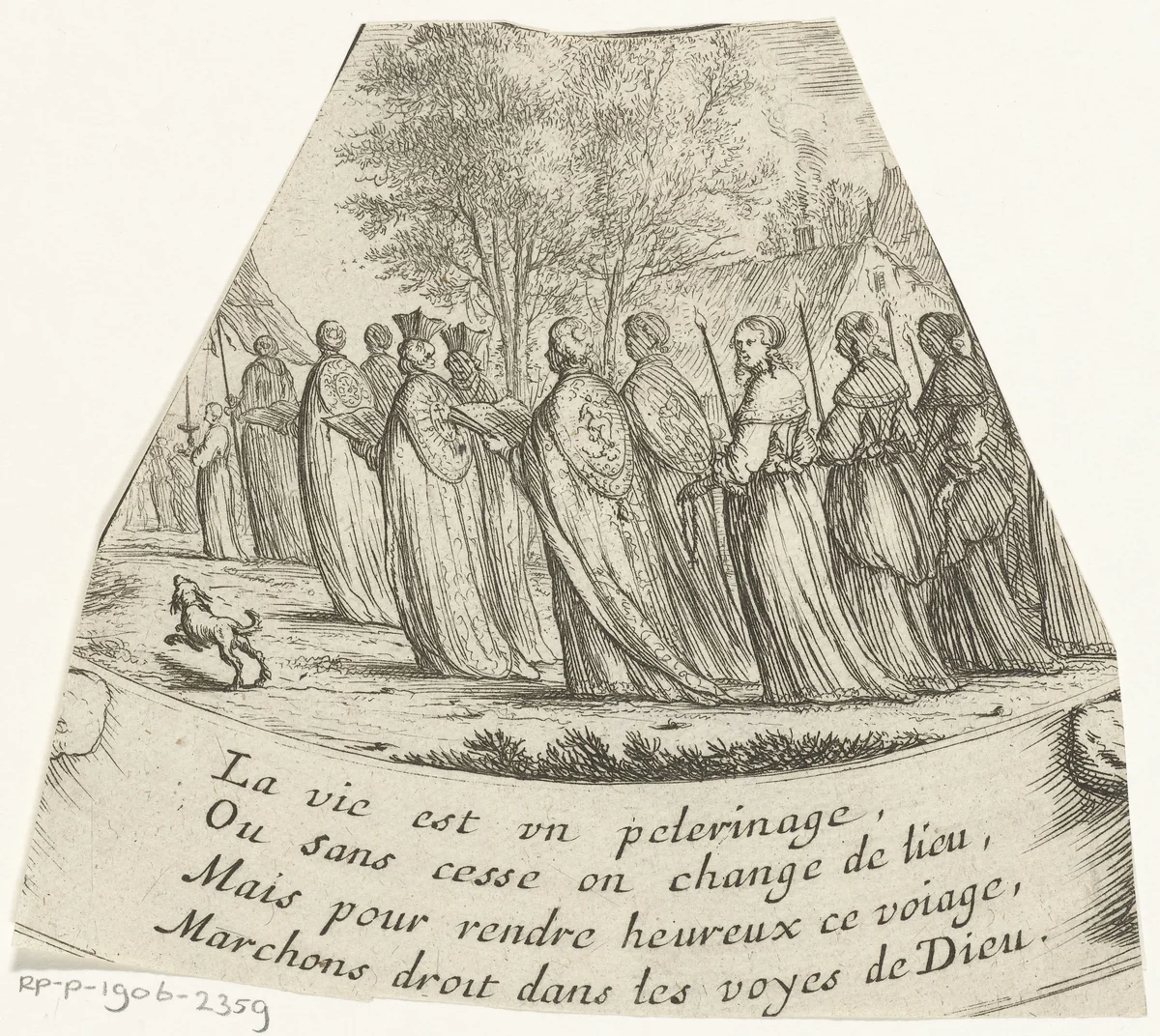 Bedevaart by Albert Flamen, print, 1648-1665