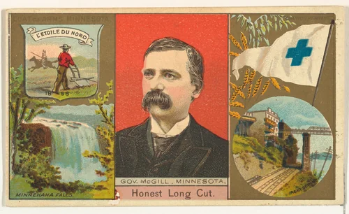 Governor McGill, Minnesota, from "Governors, Arms, Etc." series (N133-1), issued by Duke Sons & Co. by W. Duke, Sons & Co., print, 1885-1892