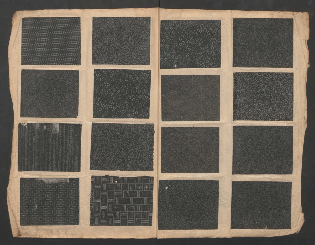 Book of Designs (Kame jirushi Shin Komon hon chō) 亀印 新小紋本帳 by Unidentified Artist, book, 1655-1705