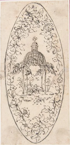 Design for a Navette by Hubert François Gravelot, drawing, 1699-1733