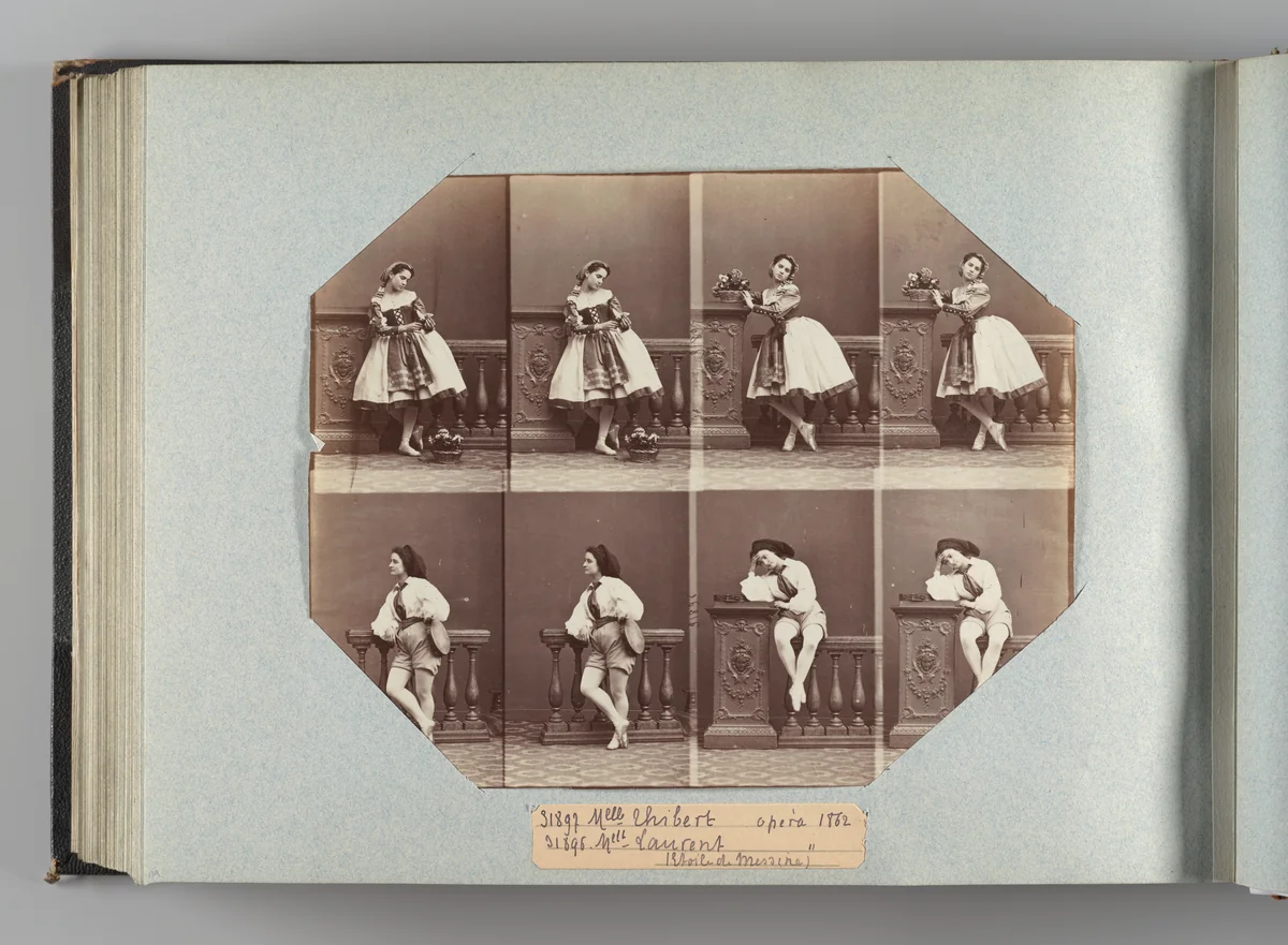 Mlle Guibert[?]; Mlle Laurent by André Adolphe-Eugène Disdéri, photograph, 1862