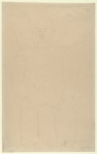 Young Man Seated by Amedeo Modigliani, drawing, 1916