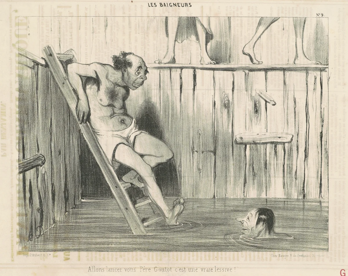 Allons lancez vous père goutot... by Honoré Daumier, print, 1839