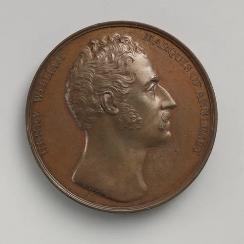 Charge of the British Calvary at Waterloo, led by Lord Uxbridge (afterwards Marquis of Anglesey) by Alexis Joseph Depaulis, metalwork, 1815