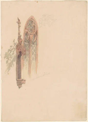 St. Peter's Church by Emanuel Leutze, drawing, 1835-1845