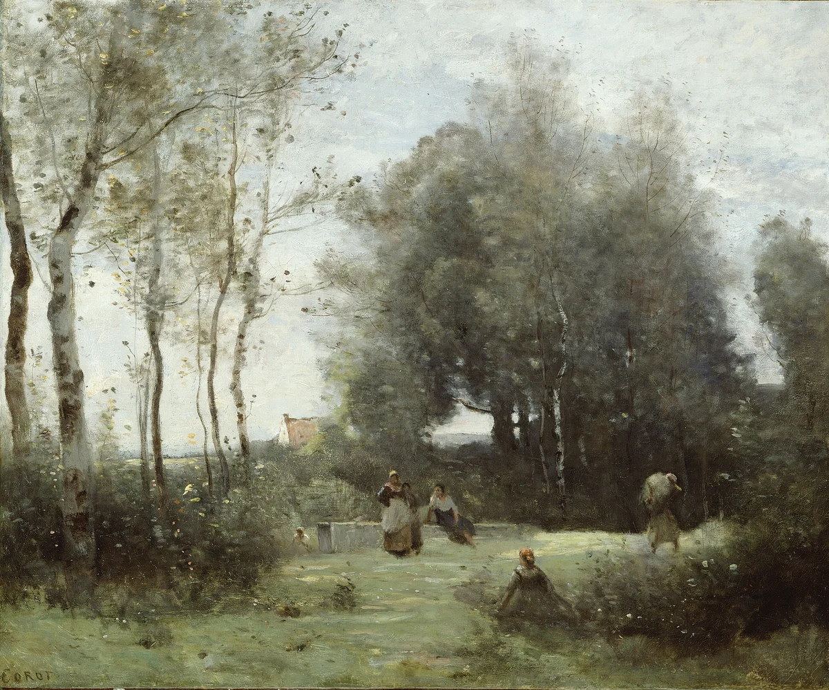 Arleux-Palluel, The Bridge of Trysts by Jean-Baptiste-Camille Corot, painting, 1871-1872
