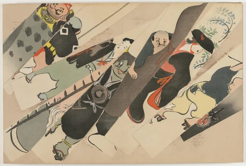 Flowers of a Hundred Worlds (Momoyogusa): Otsu-e (Otsu-e) by Kamisaka Sekka, book, 1909-1910