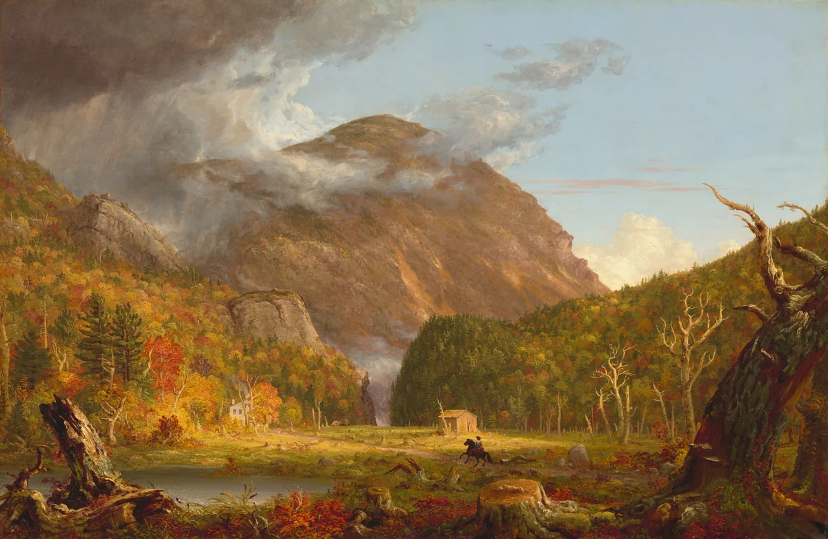 A View of the Mountain Pass Called the Notch of the White Mountains (Crawford Notch) by Thomas Cole, painting, 1839