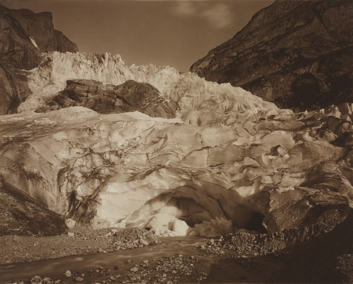 Switzerland. Grindelwald, Upper Glacier, Source of the Lutschine by Adolphe Braun, photograph, 1875-1877