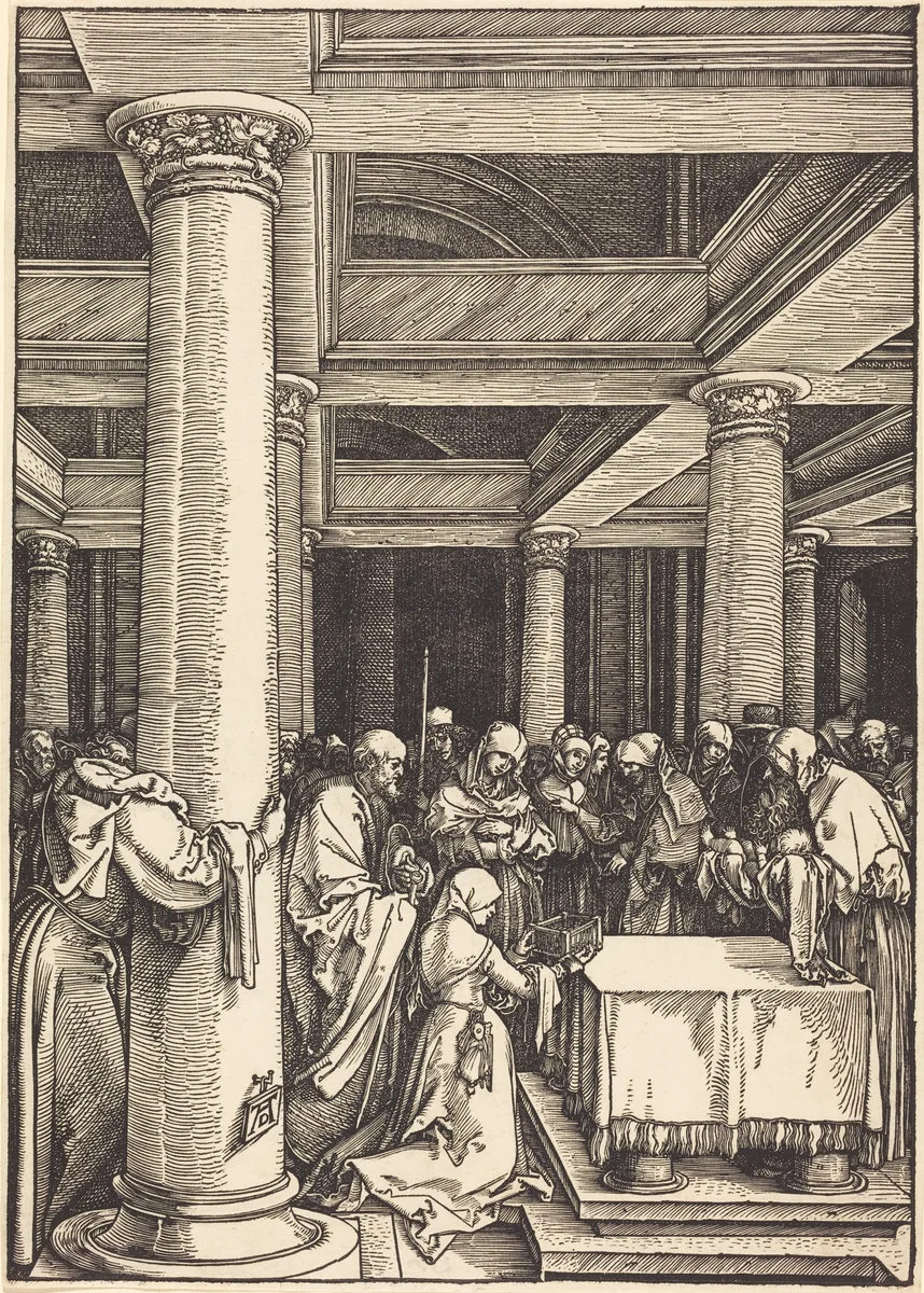 The Presentation of Christ in the Temple by Albrecht Dürer, print, 1504-1505