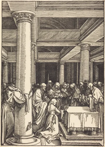 The Presentation of Christ in the Temple by Albrecht Dürer, print, 1504-1505