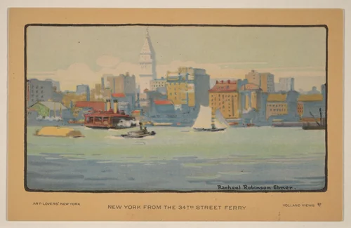 New York from the 34th Street Ferry by Rachael Robinson Elmer, print, 1914