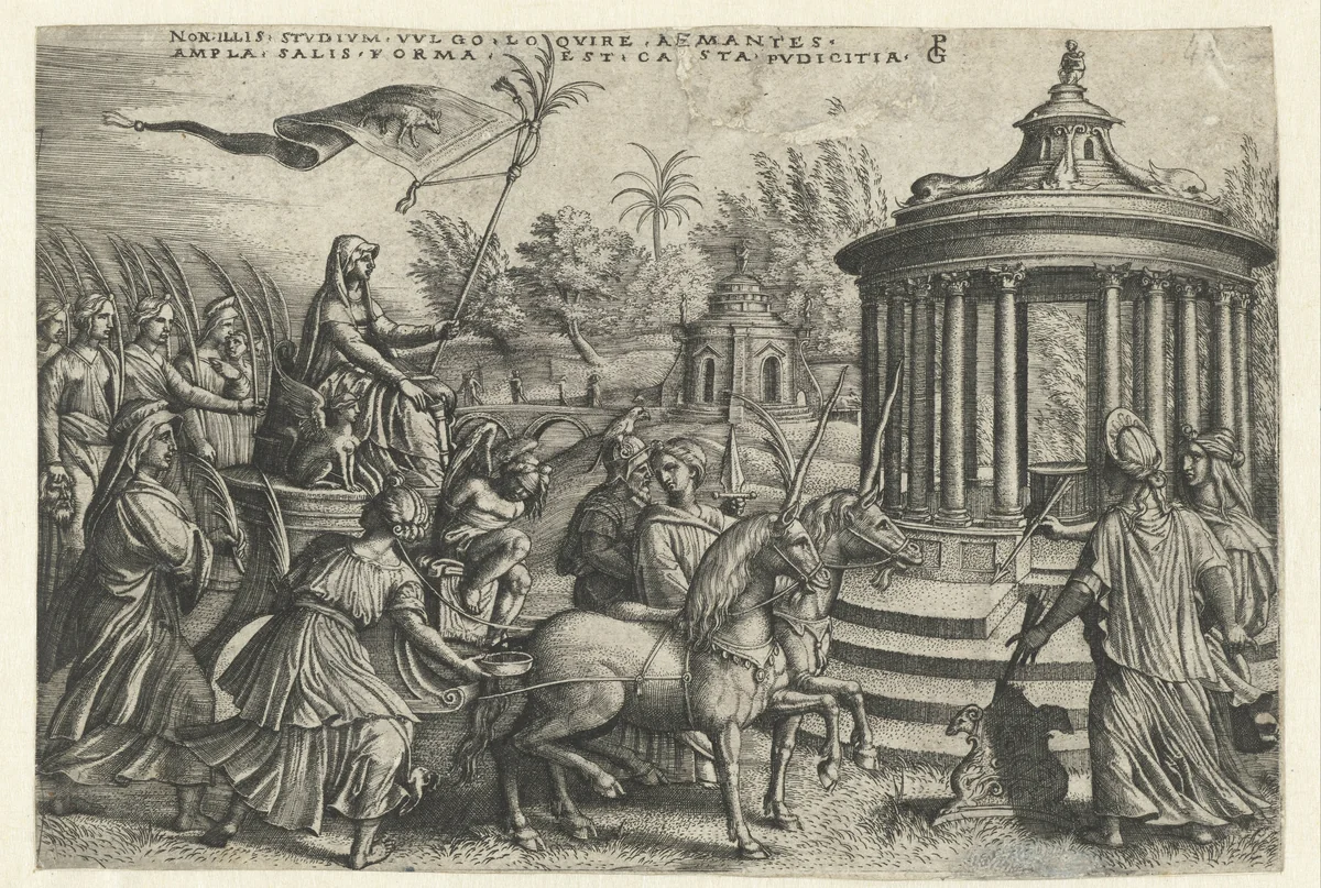 Triomf van Kuisheid by Unknown, print, 1537-1541