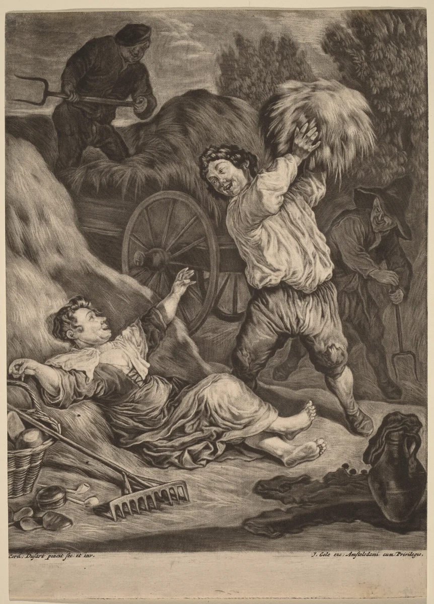 July by Cornelis Dusart, print, 1660-1704