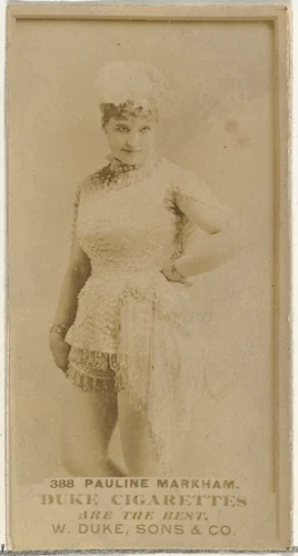 Card Number 388, Pauline Markham, from the Actors and Actresses series (N145-7) issued by Duke Sons & Co. to promote Duke Cigarettes by W. Duke, Sons & Co., photograph, 1880-1889
