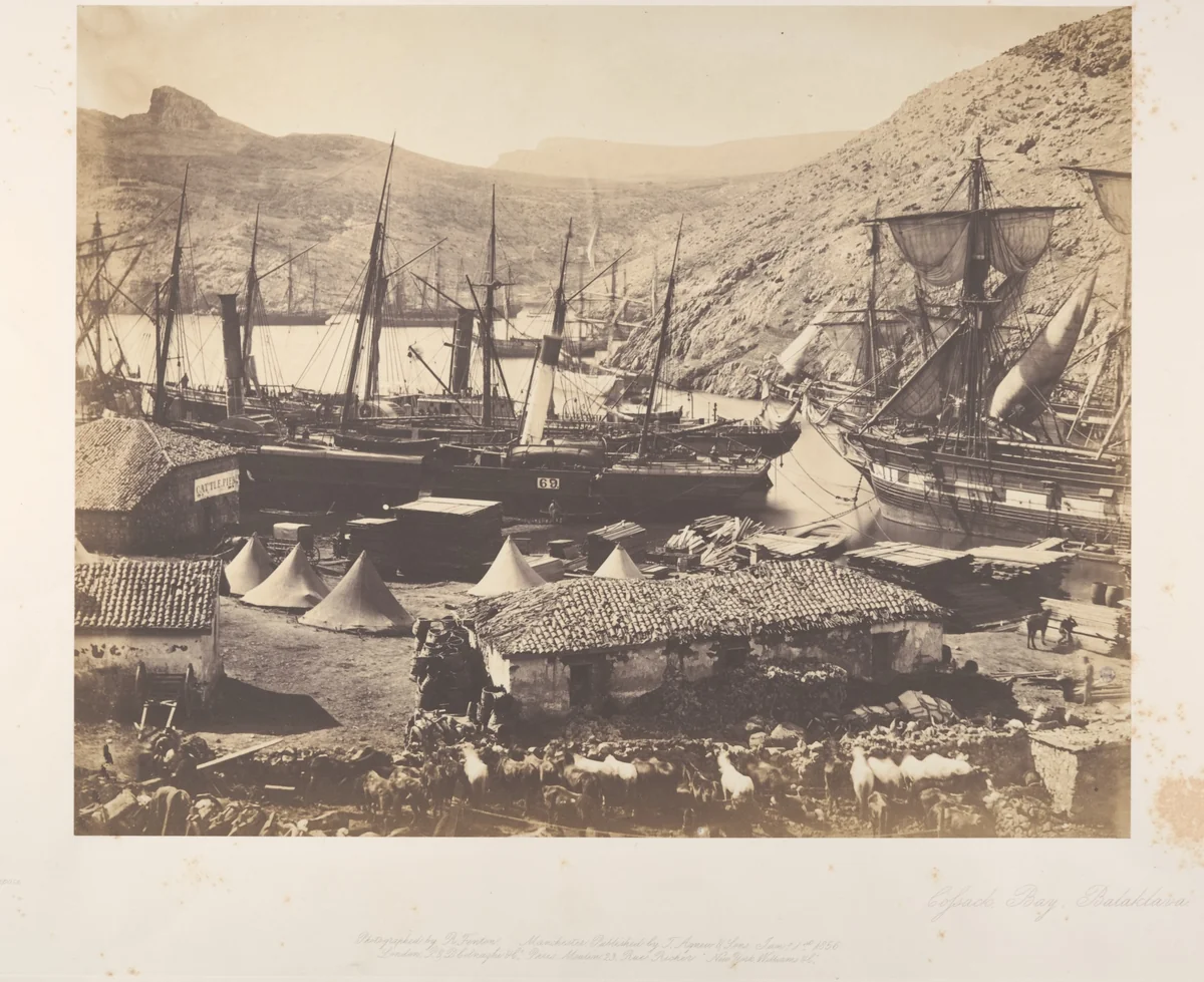 Cossack Bay, Balaklava by Roger Fenton, photograph, 1855