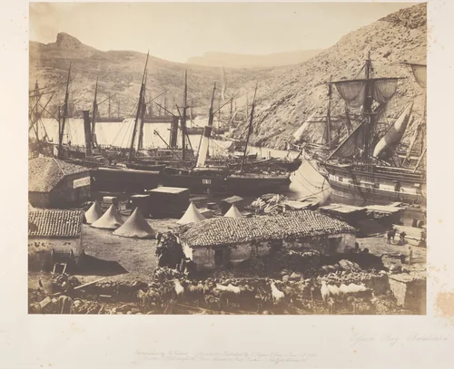 Cossack Bay, Balaklava by Roger Fenton, photograph, 1855