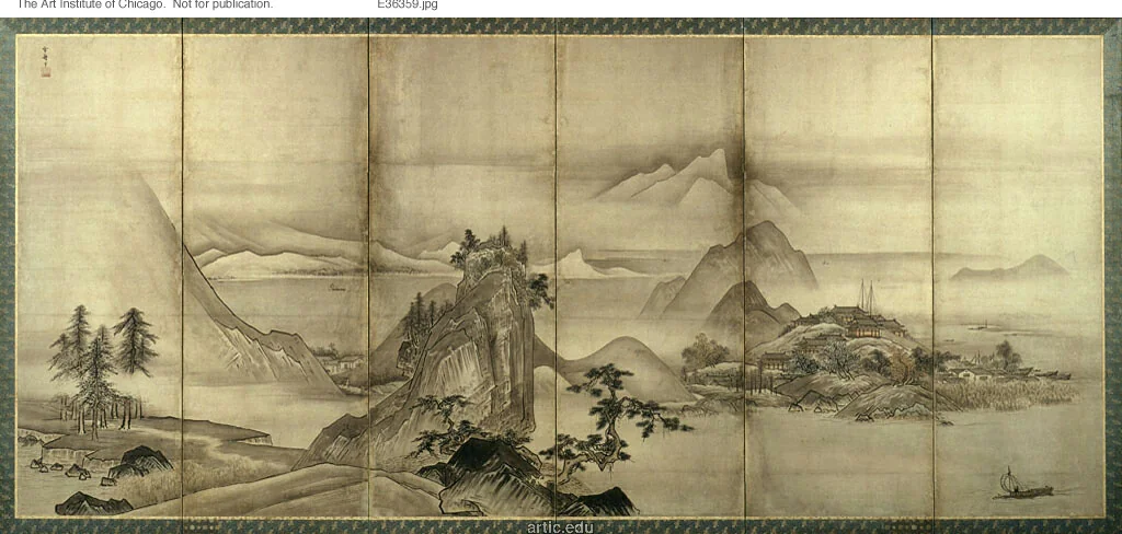 Landscape of the Four Seasons by Sesshu Toyo, other, 1601-1700