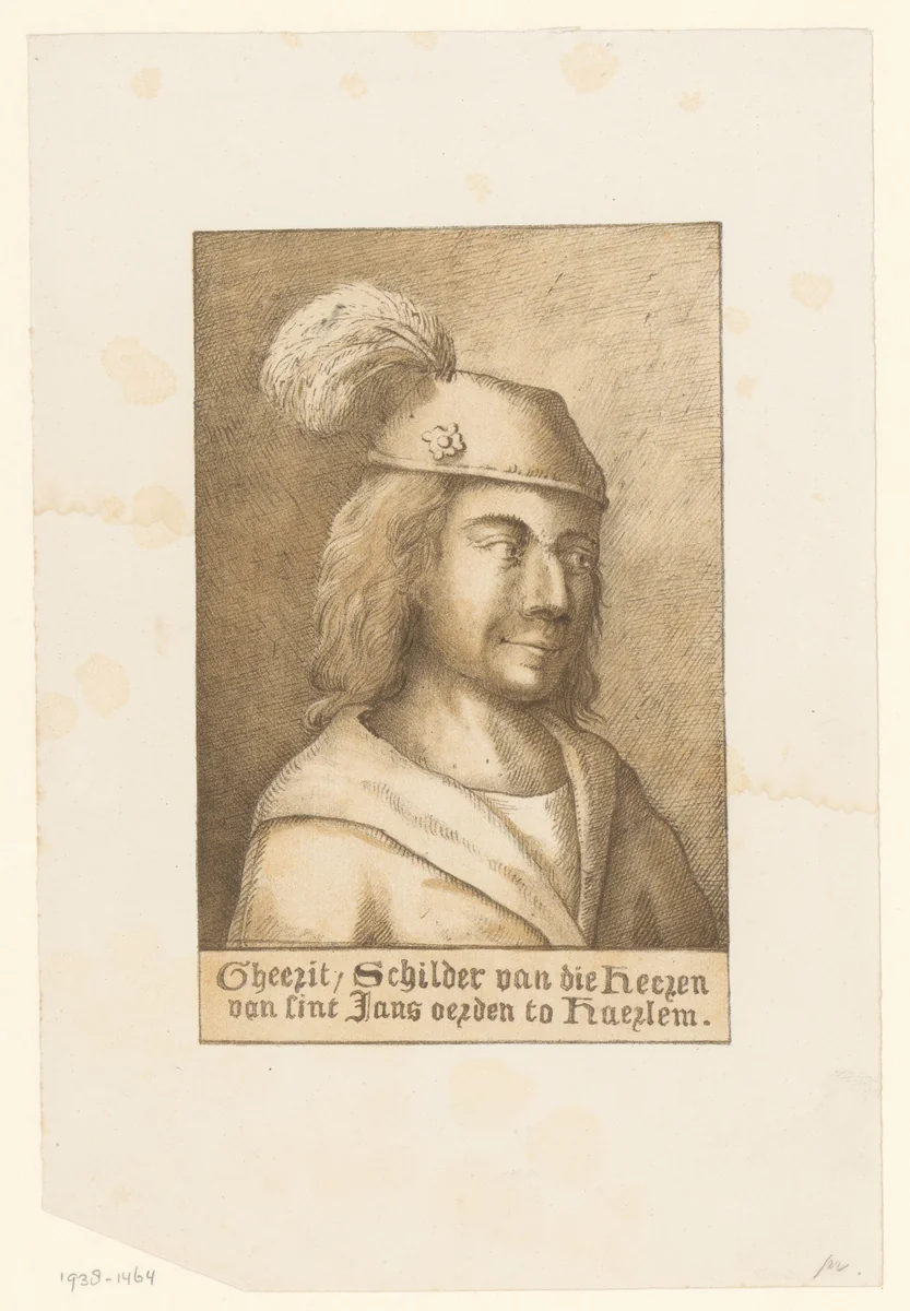 Portret van Geertgen tot Sint Jans by Frederik Hendrik Weissenbruch, print, 1838-1887