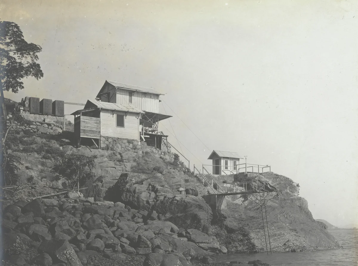 Hydrographic Sta. at Naos Island. View from the Bay by Unidentified Photographer, photograph, 1907