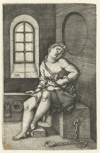 Dood van Cleopatra by Unknown, print, 1510-1550