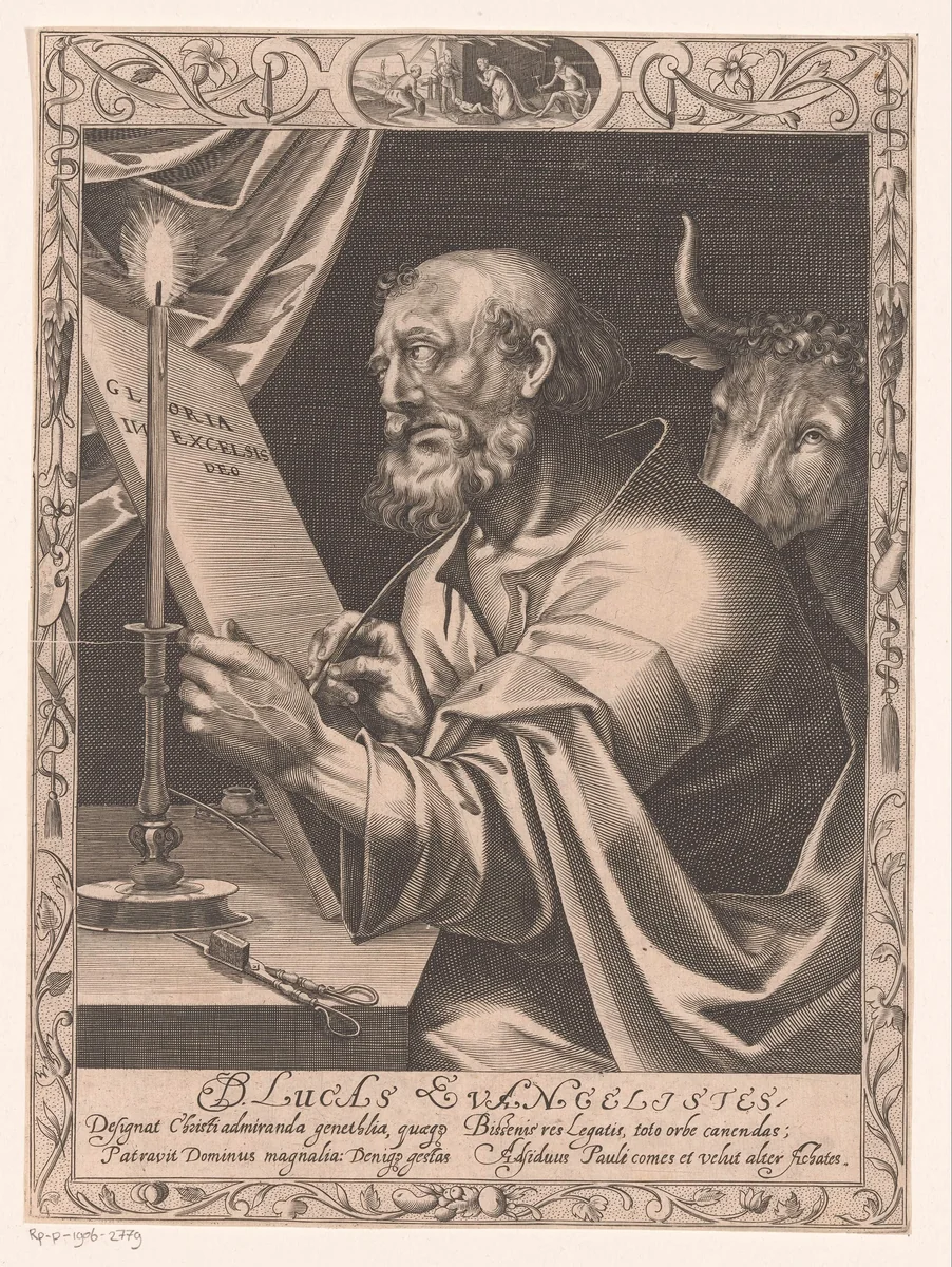 Lucas de evangelist by Dietrich Krüger, print, 1615