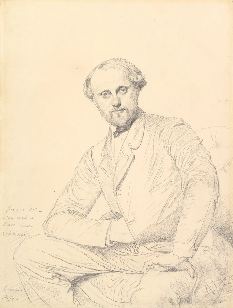 Henri Lehmann by Jean-Auguste-Dominique Ingres, drawing, 1850