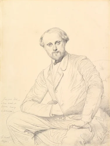 Henri Lehmann by Jean-Auguste-Dominique Ingres, drawing, 1850