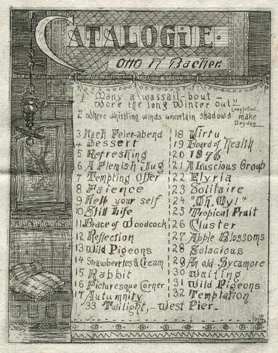 Catalogue by Otto H. Bacher, print, 1878