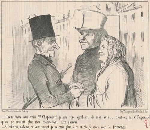 Tiens, mon ami, voici M. Chapoulard ... by Honoré Daumier, print, 1853