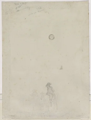 Sketch of Peasants at a Fountain (verso) by Dirk Langendijk, drawing, 1784
