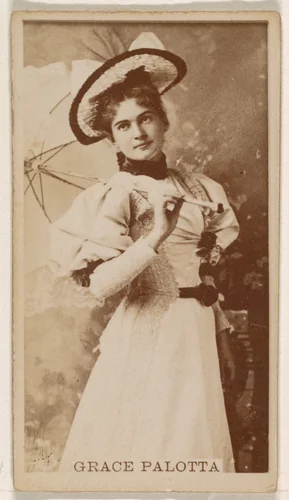 Grace Palotta, from the Actresses series (N245) issued by Kinney Brothers to promote Sweet Caporal Cigarettes by Kinney Brothers Tobacco Company, photograph, 1890