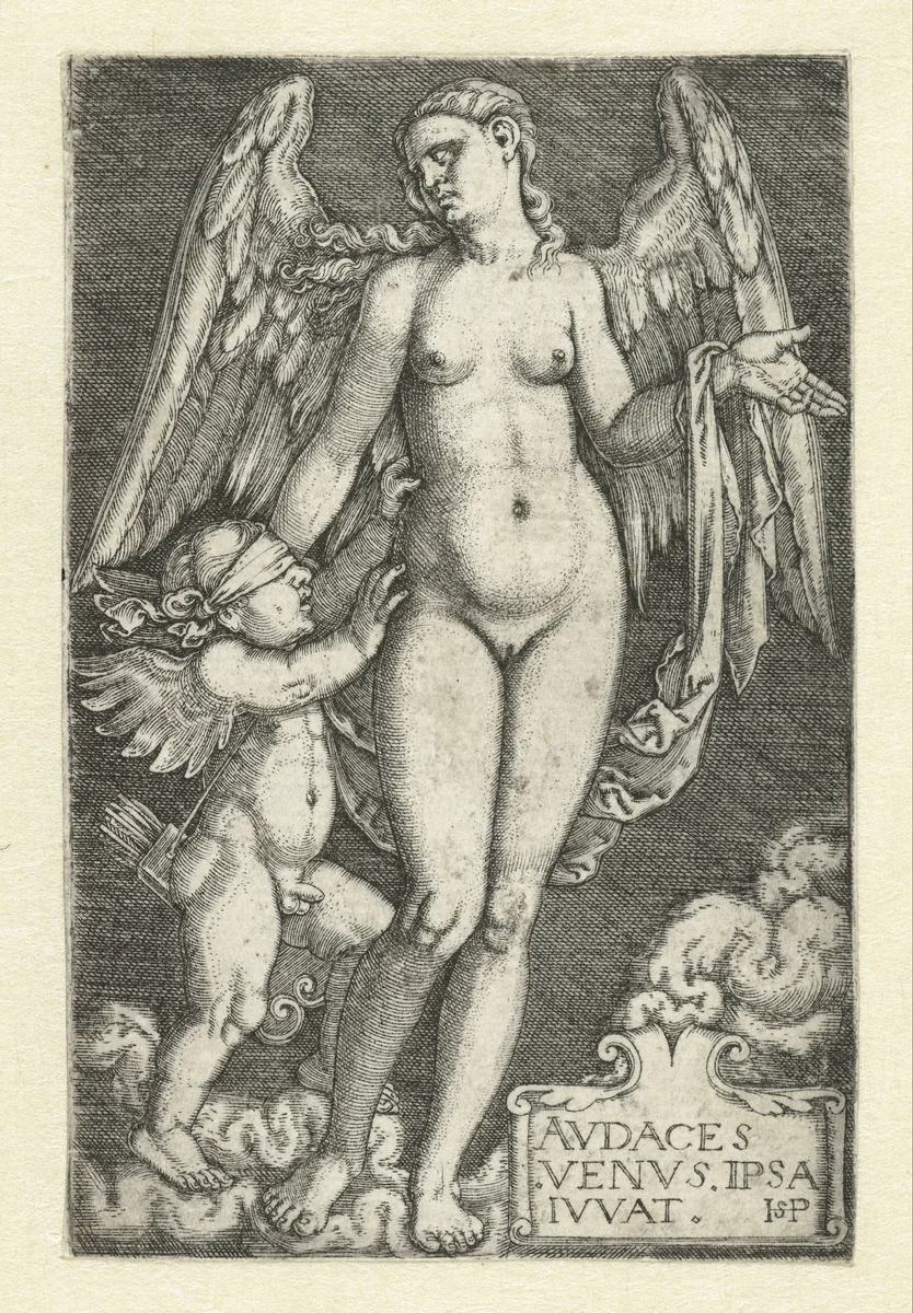 Venus en Cupido by Unknown, print, 1510-1550