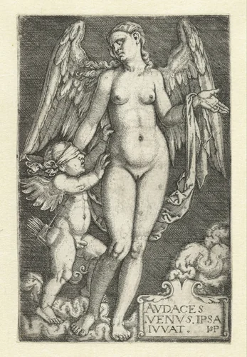 Venus en Cupido by Unknown, print, 1510-1550