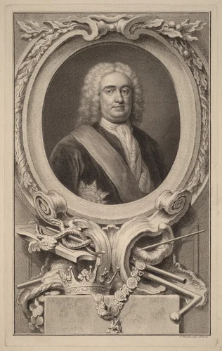 Robert Walpole, 1st Earl of Orford by Jacobus Houbraken, print, 1746