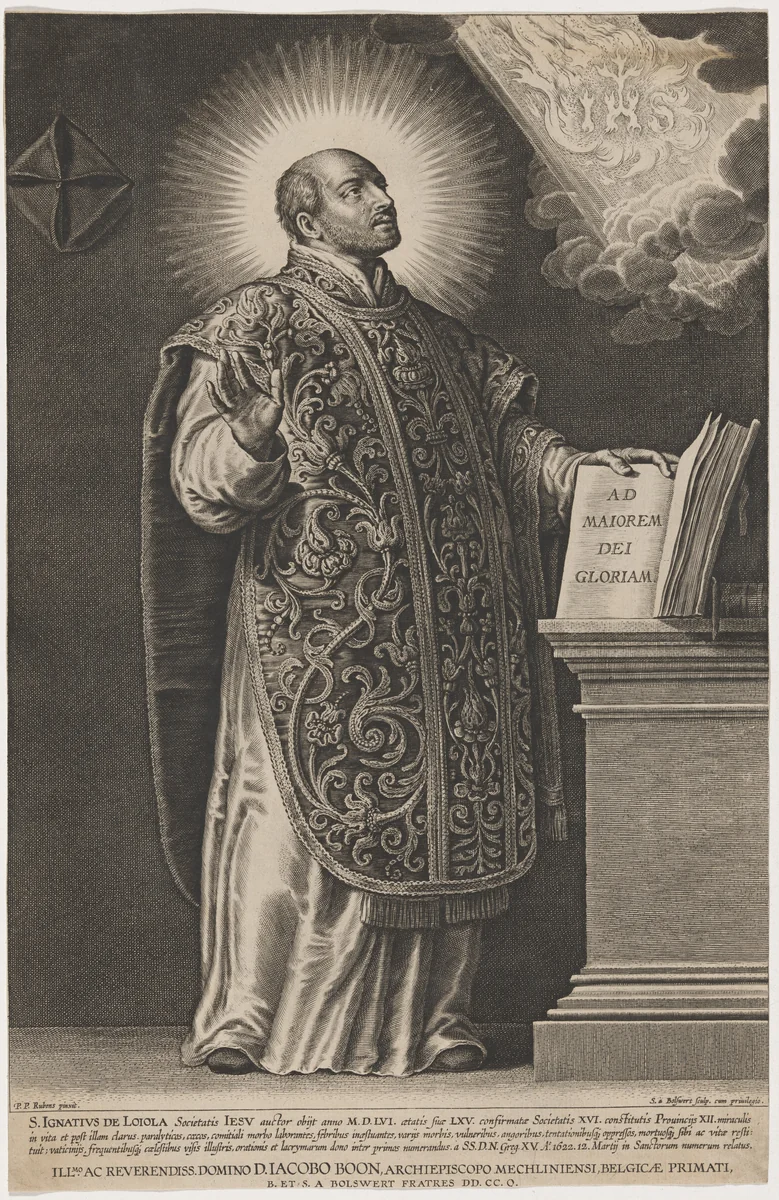Saint Ignatius de Loyola by Schelte Adams Bolswert, print, 1622