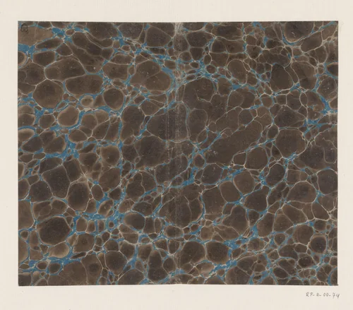 Kiezelmarmer in blauw en bruin by anonymous, other, 1700-1850