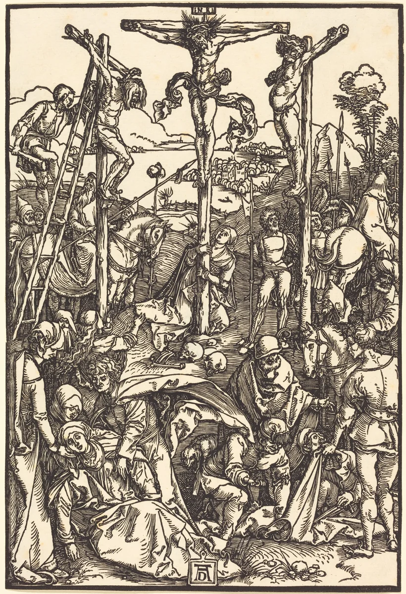 Calvary with the Three Crosses by Albrecht Dürer, print, 1504-1505