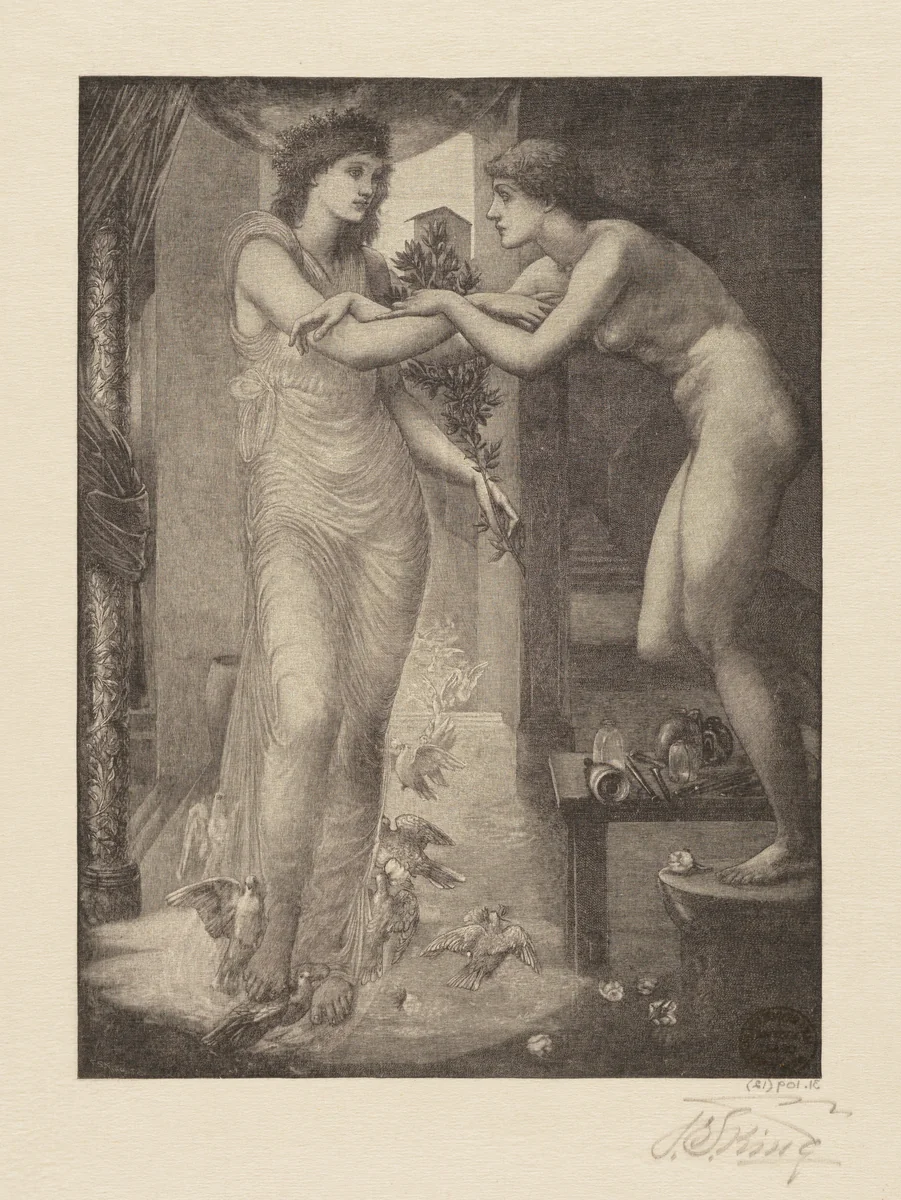 The God-Head Fires, after Burne-Jones, from "Art of the American Wood-Engraver. Forty India Proofs to Accompany the Text of Philip Gilbert Hamerton" by Francis Scott King, print, 1894