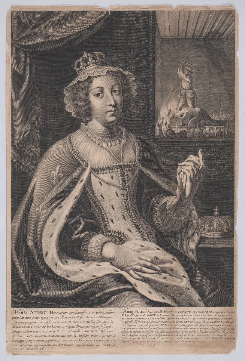 Mary, Queen of Scots by Jean Couvay, print, 1615-1645