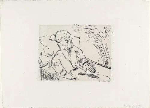 Moribund Old Man (Sterbender Greis) by Max Beckmann, print, 1913